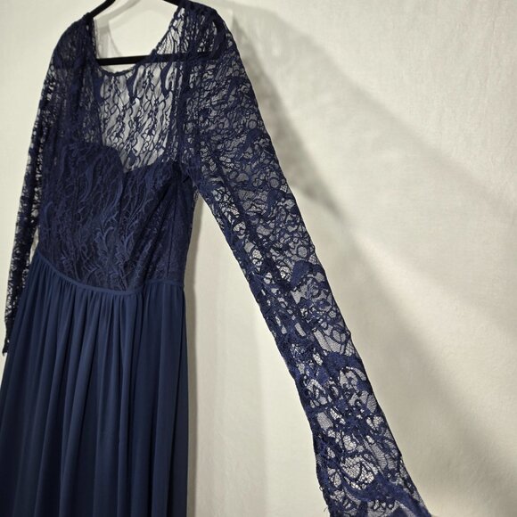 HAYLEY PAIGE Victorian ROMANTIC-GOTHIC Whimsigoth NAVY Formal Dress Size 14 NEW! - Picture 6 of 17